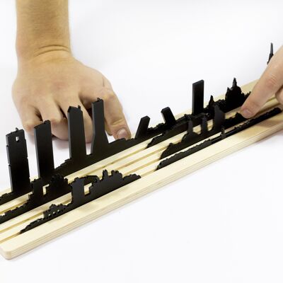 Shapes of Madrid 3D City Silhouette skyline (architecture toy & decor model)