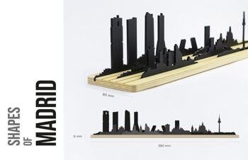 Formes de l'horizon 3D de la silhouette de la ville de Madrid (modèle de jouet et de décoration d'architecture) 5
