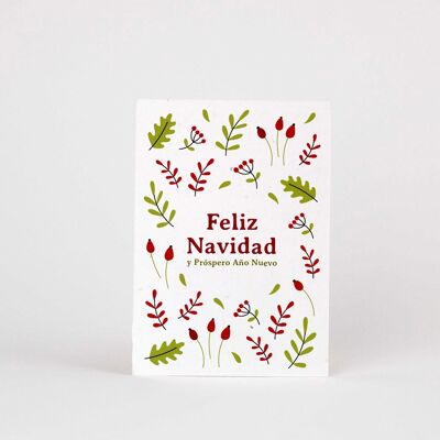plantable postcards. "Merry Christmas" (Mix of flowers)