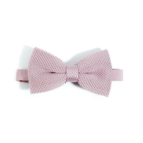 Dusty pink knitted bow tie