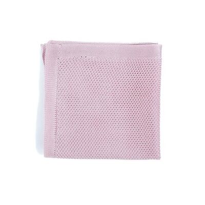 Pochette en maille rose poudré