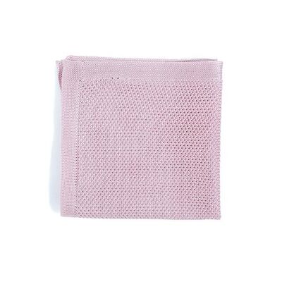 Dusty pink knitted pocket square