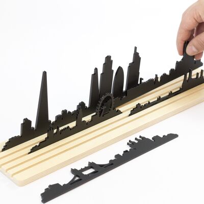 Formen der Londoner 3D-Stadtsilhouette-Skyline (Architekturspielzeug- und Dekorationsmodell)