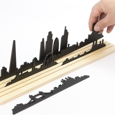 Formen der Londoner 3D-Stadtsilhouette-Skyline (Architekturspielzeug- und Dekorationsmodell)