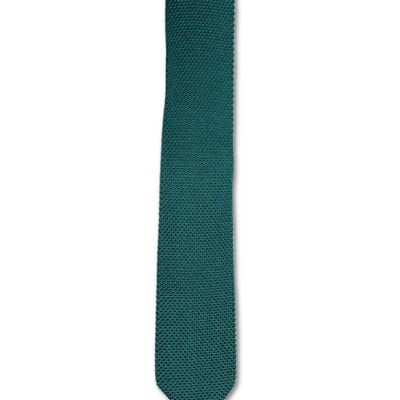Cravatta lavorata a maglia verde