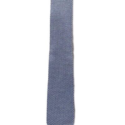 Grey Knitted Silk Tie