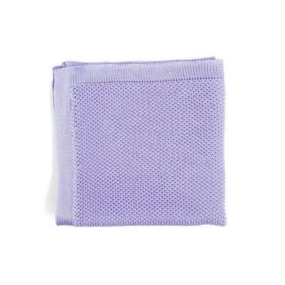 Lavender knitted pocket square