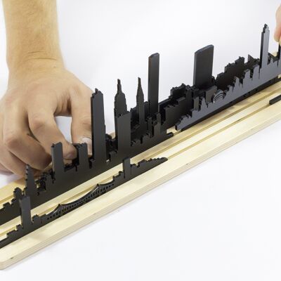 Formas del horizonte de la silueta de la ciudad en 3D de Nueva York (modelo de decoración y juguete arquitectónico)