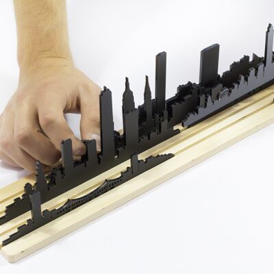 Formen der 3D-Silhouette der Skyline von New York (Architekturspielzeug- und Dekorationsmodell)