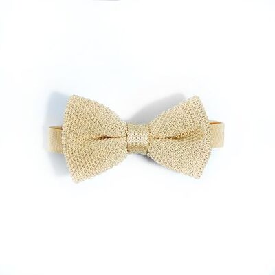 Mellow yellow knitted bow tie