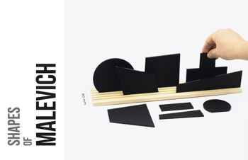 Formes de Malevitch 3D Art Silhouette (diorama et décor de jouets) 2