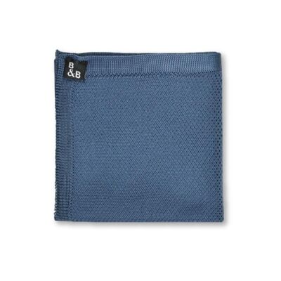 Midnight blue knitted pocket square