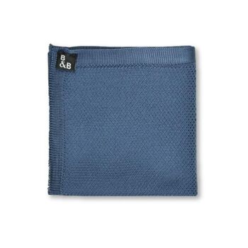 Pochette en maille bleu nuit