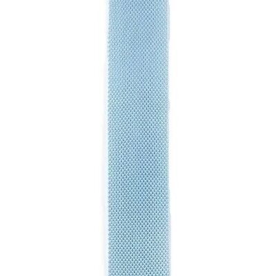 Misty blue knitted tie