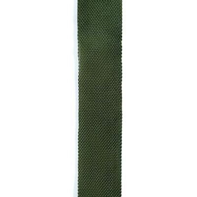 Moss green knitted tie