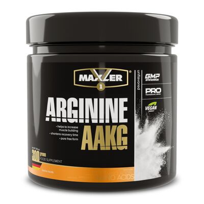 Maxler Arginine AAKG, 300g, vegano, non aromatizzato, polvere di arginina