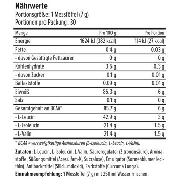 Maxler BCAA Poudre, Citron-Lime, 210g, Acides Aminés Essentiels, L-Leucine, L-Isoleucine, L-Valine 2