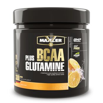 Maxler BCAA+Glutamine, Orange, 300g, 6g BCAA et 3g Glutamine par portion 1
