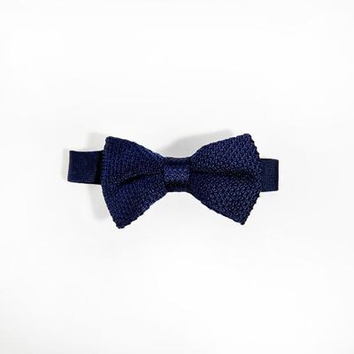 Navy blue knitted bow tie
