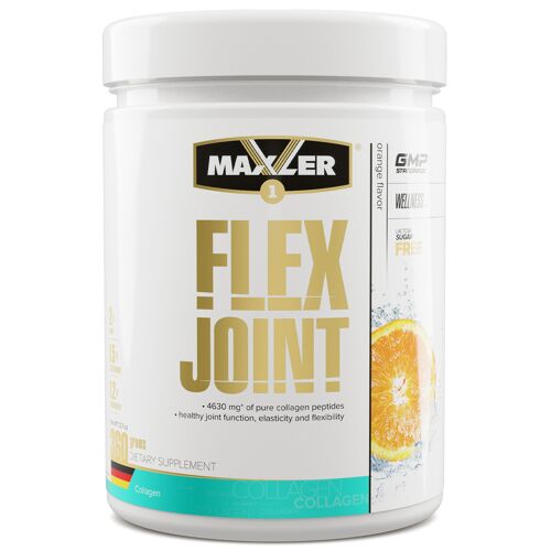 Maxler Flex Joint, Orange, 360g, Peptan® Collagen, Glucosamine, Chondroitin, MSM, Mit Vitamin C