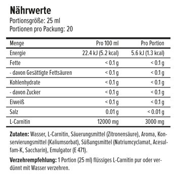 Maxler L-Carnitine 3000, Fraise-Kiwi, 500 ml, Végétalien, L Carnitine Liquide, L Carnitine Liquide 2