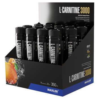 Maxler L-Carnitine 3000, Abricot-Mangue, 14x25ml, Végétalien, L Carnitine Liquide, L Carnitine Liquide 1