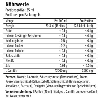 Maxler L-Carnitine 3000, Abricot-Mangue, 14x25ml, Végétalien, L Carnitine Liquide, L Carnitine Liquide 2