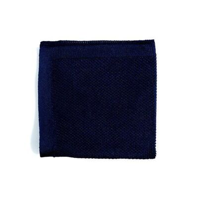 Fazzoletto da taschino in maglia blu navy