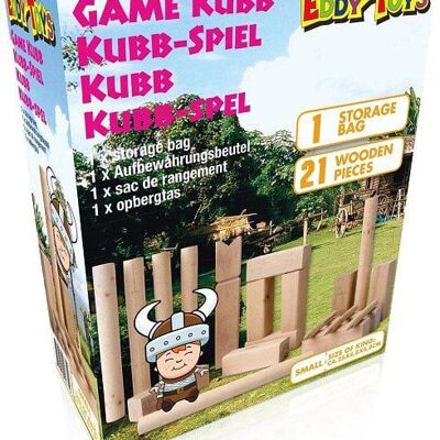 Kubb spel 21-delig 25cm hout