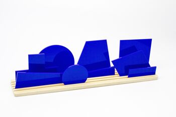 Formes du suprématisme Blue 3D Art Silhouette (diorama et décor de jouets) 1