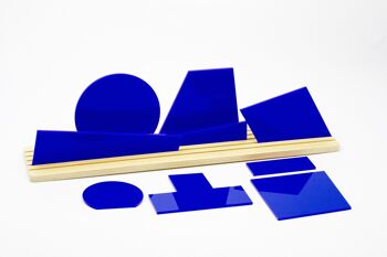 Formes du suprématisme Blue 3D Art Silhouette (diorama et décor de jouets) 4