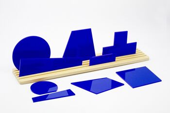Formes du suprématisme Blue 3D Art Silhouette (diorama et décor de jouets) 5