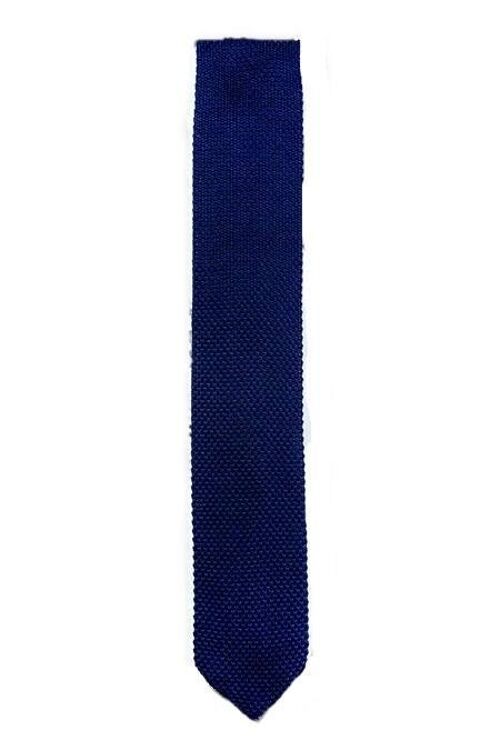 Navy blue knitted tie