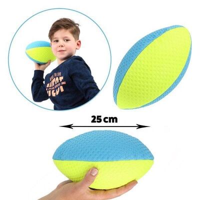 Toi Toys Pro Sports Rugbybal neon blauw/geel