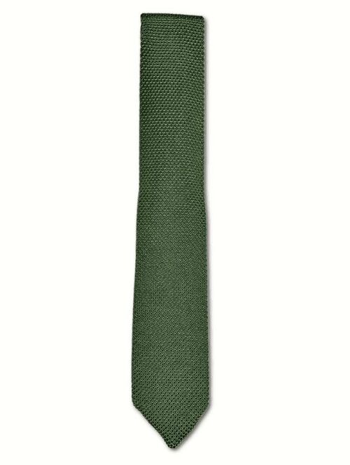 Olive Green Knitted Tie