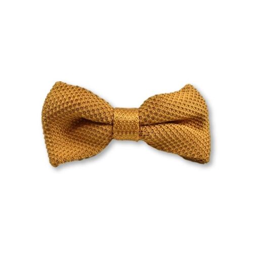 Orange ember knitted bow tie