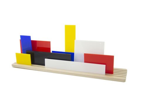 Shapes of Mondrian 3D Art Silhouette (toy diorama & decor)