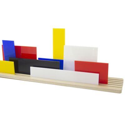 Formas de Mondrian 3D Art Silhouette (diorama de juguete y decoración)