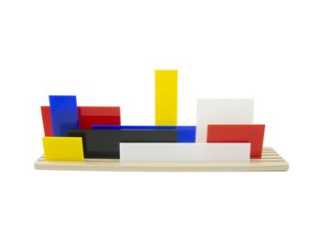 Formes de Mondrian 3D Art Silhouette (diorama et décor de jouets) 5