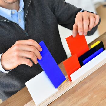 Formes de Mondrian 3D Art Silhouette (diorama et décor de jouets) 6