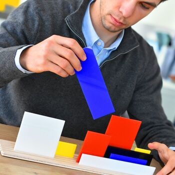 Formes de Mondrian 3D Art Silhouette (diorama et décor de jouets) 10