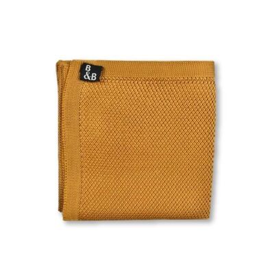 Orange ember knitted pocket square