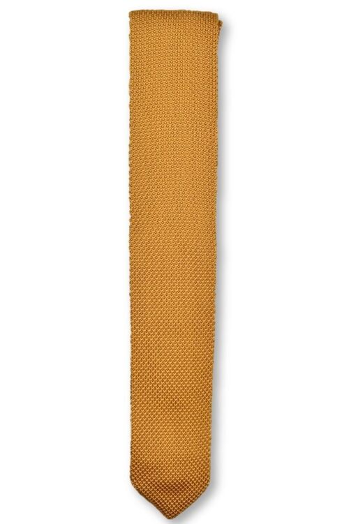 Orange ember knitted tie