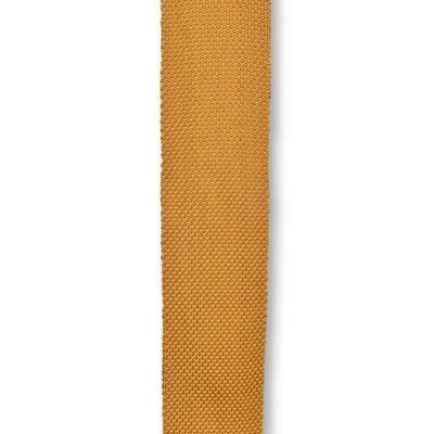 Cravate en tricot orange braise