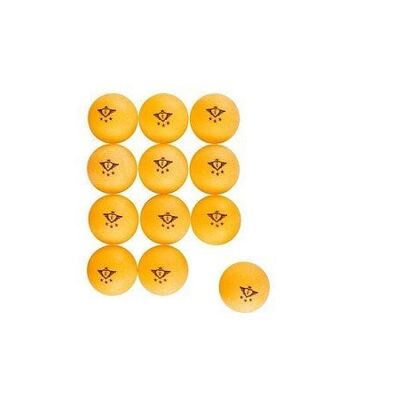 Tafeltennisballen 3 ster 40mm 12 stuks oranje