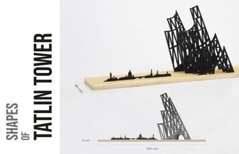 Formes de la tour Tatlin 3D Art Silhouette (diorama et décoration) 4