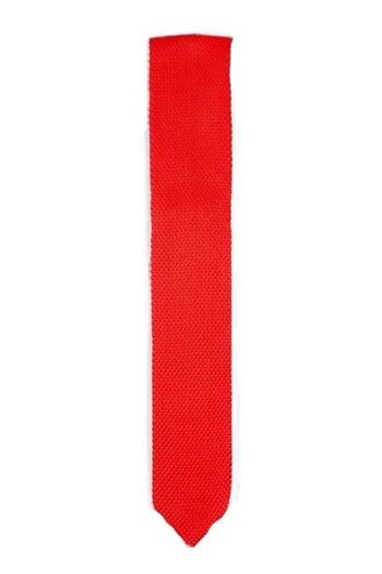Cravate en maille rouge Pillar Box