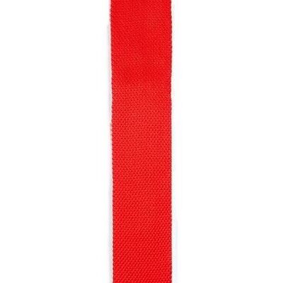Pillar box red knitted tie