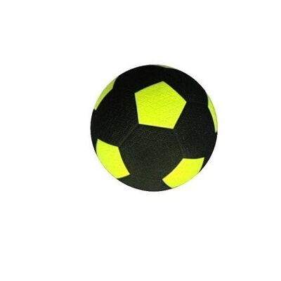 Rubber straatvoetbal geel maat 5