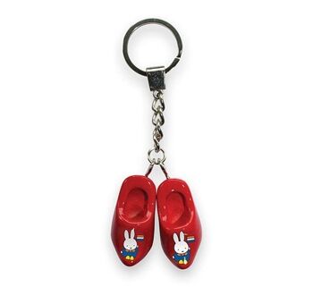 Porte-clés Miffy 2 sabot 4 cm rouge